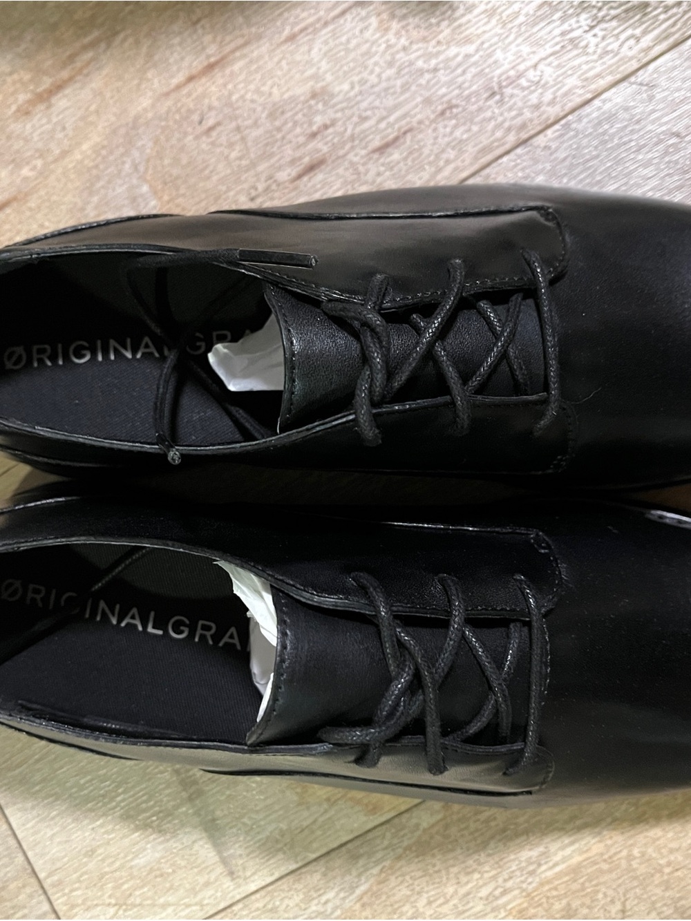 Original Grand Black Leather Dress Shoes